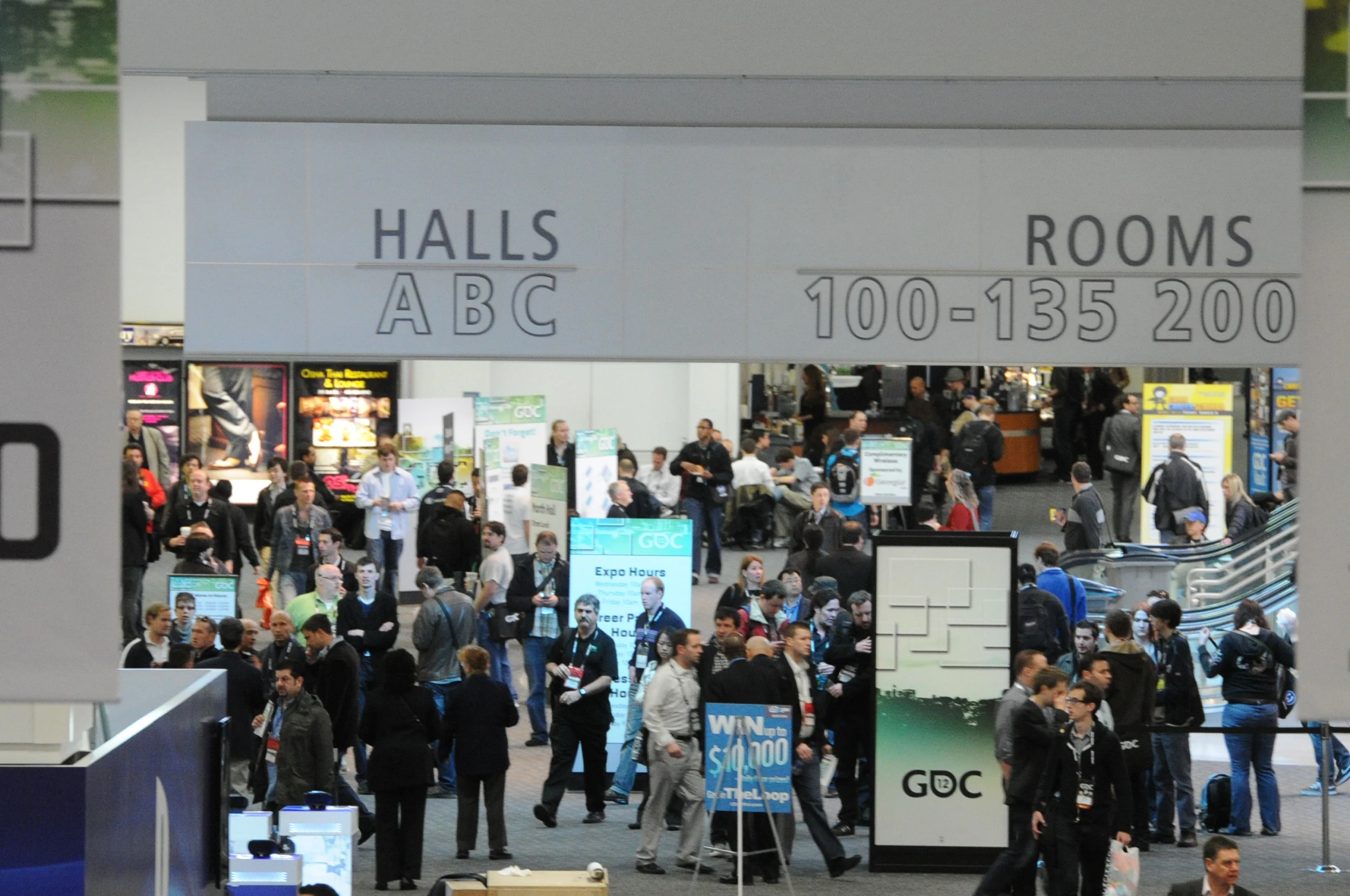 this group is standing at a large exhibit hall