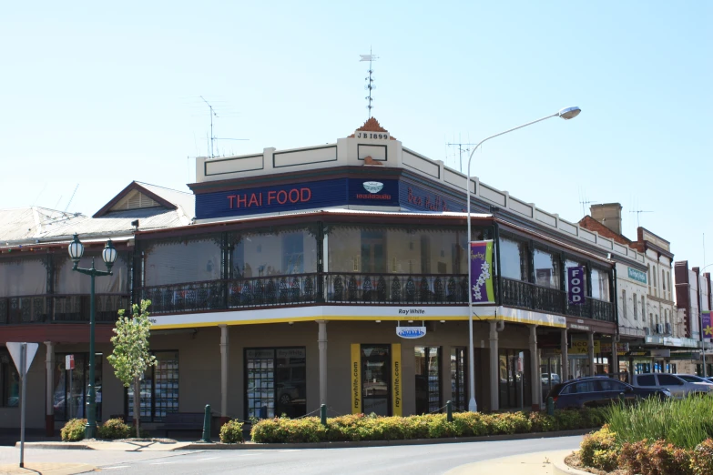 a store is in an old - fashioned building