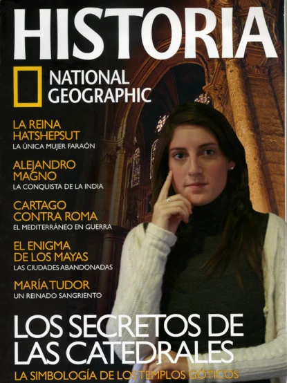 a woman is wearing a sweater with long sleeves on the cover of a magazine