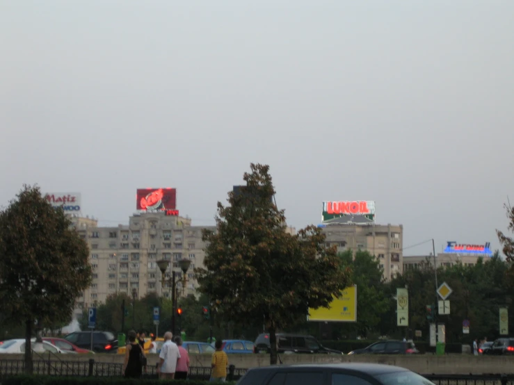 cars parked on the side of a road