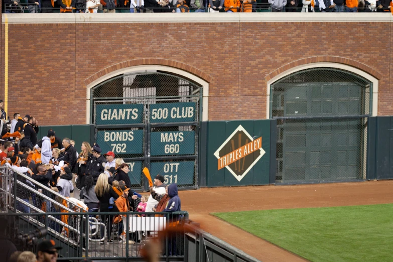 fans are at the gates at giants'baseball stadium