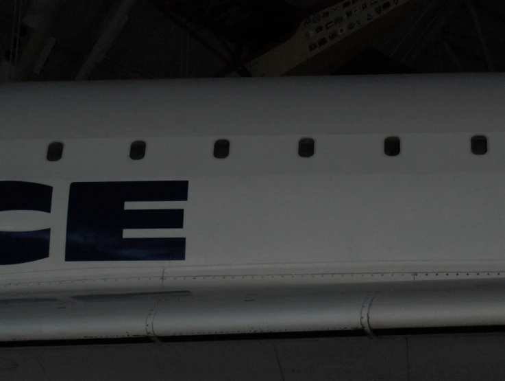 the letter e is on the side of the airplane