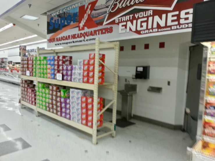 a view of the store's aisles from inside