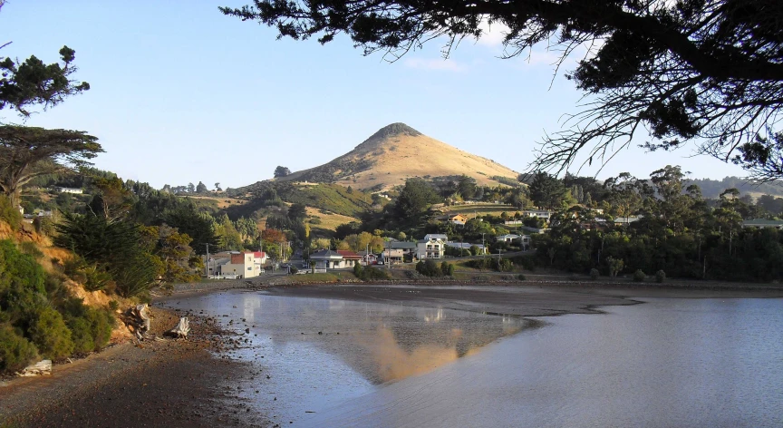 the shore of the river is clean and blue