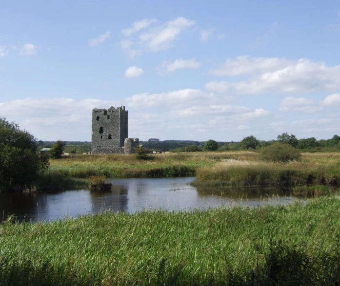 an old castle that is built in the middle of nowhere