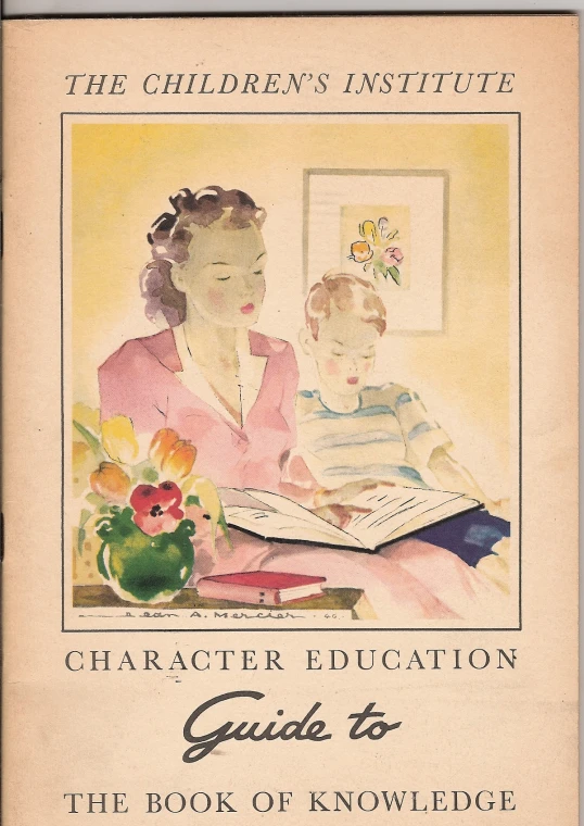 a childrens'book showing a child reading a book to an adult