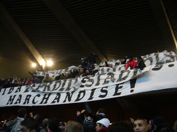 the banner in the stands that read, the club was murdered