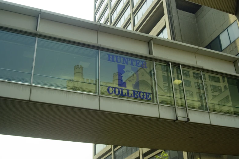 the high level bridge is above the building