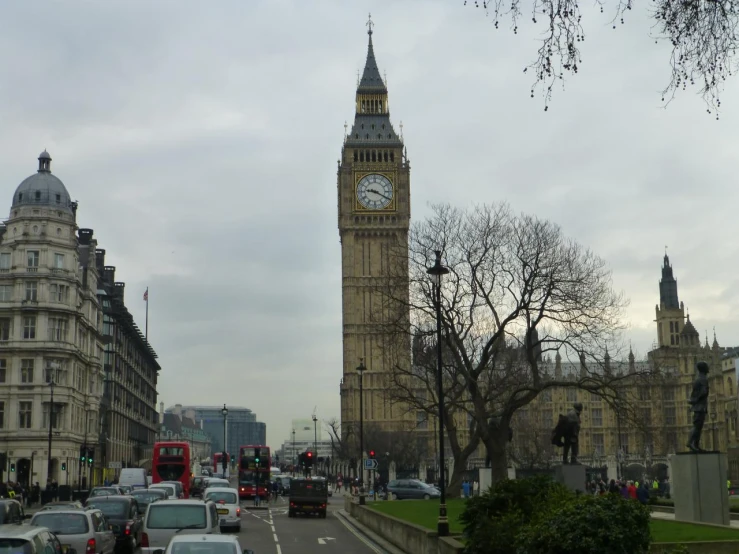 the big ben clock tower towering over the city of london