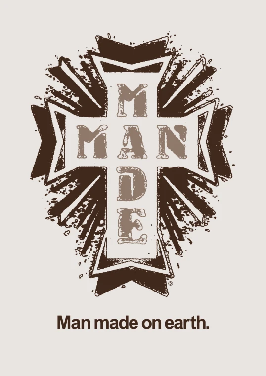 the logo for man made on earth