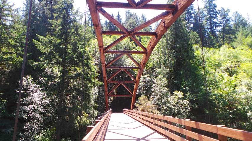 the bridge looks like it could have a lift going up into the woods