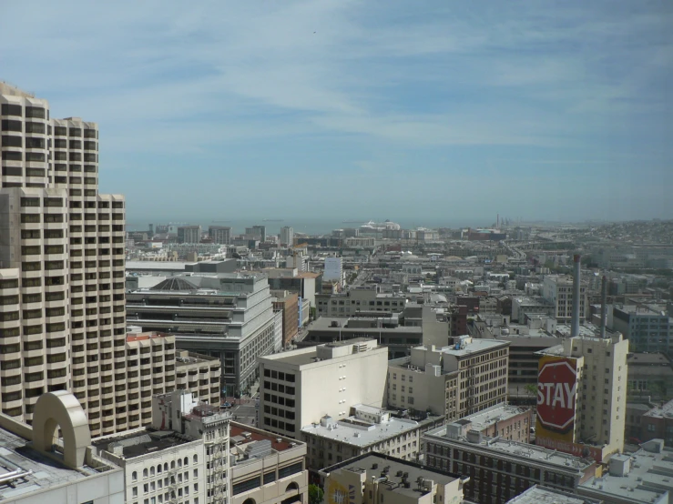 a large number of buildings in a city