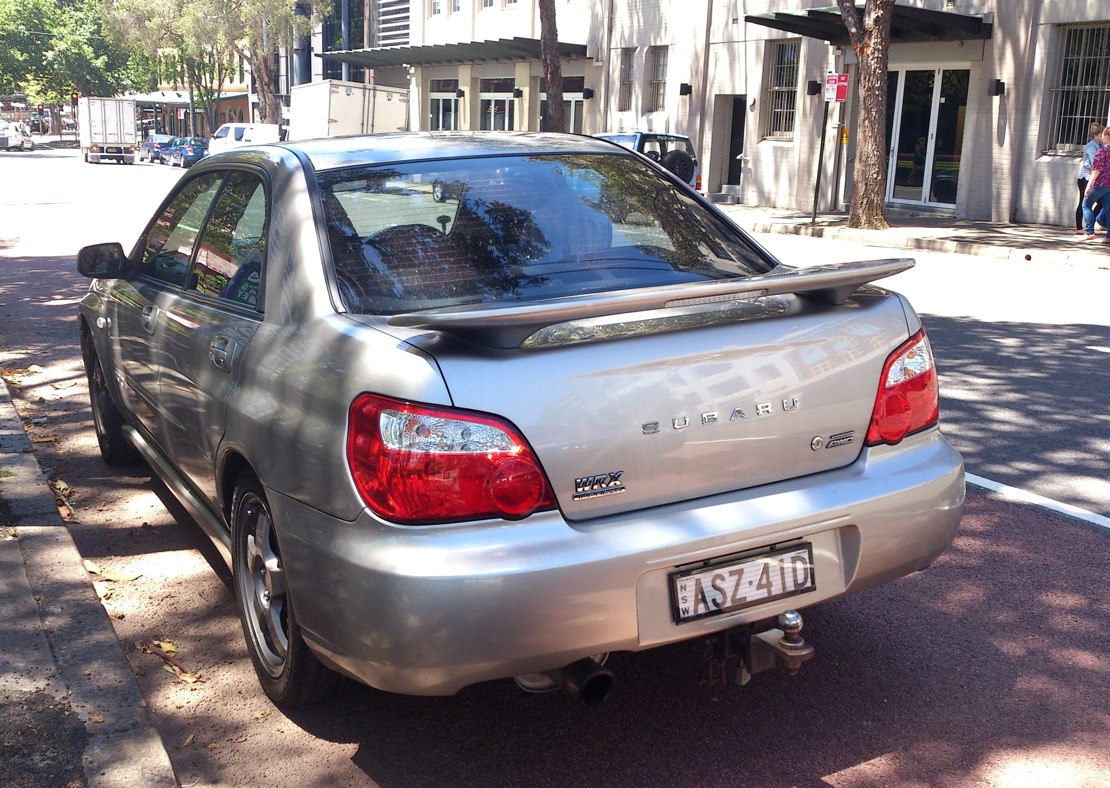 a car that is parked in the street