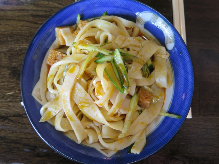 this pasta dish has asparagus, and other items