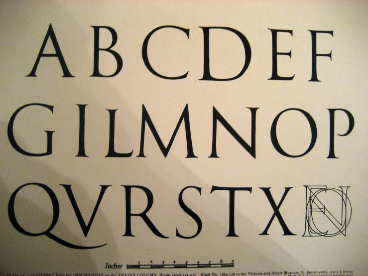 a poster of a black and white typeface