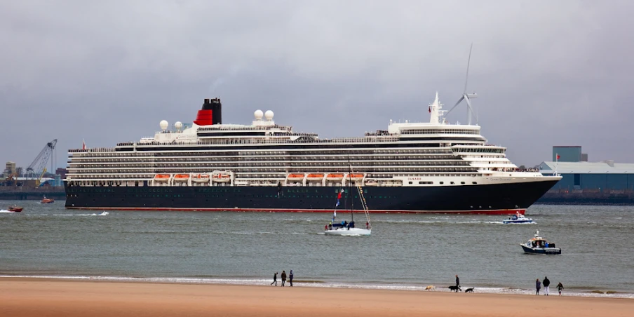 a large cruise ship sailing on the ocean