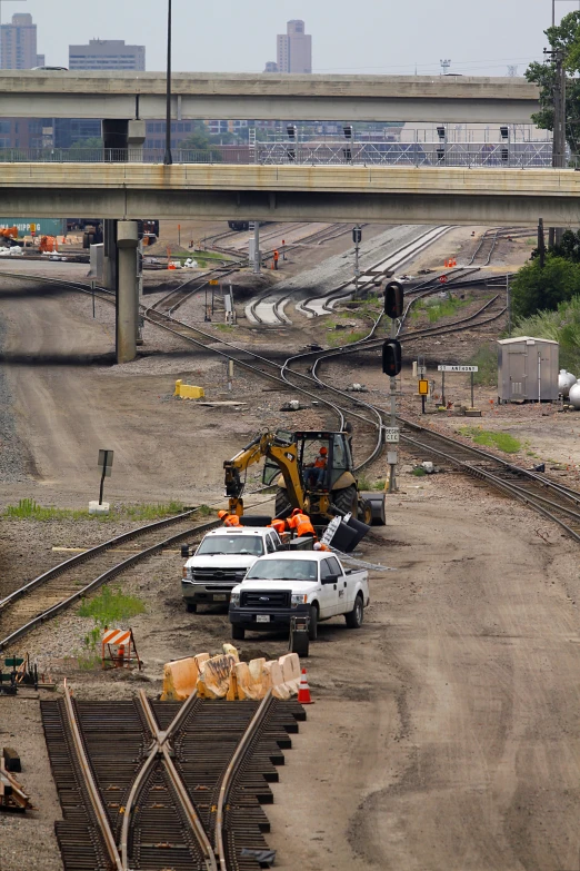 a construction site that is currently being built in a big city