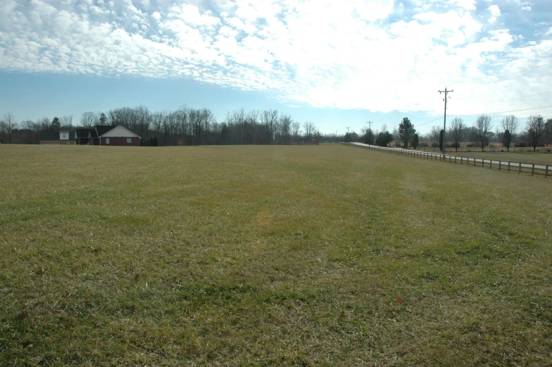 a big open field that has grass in it