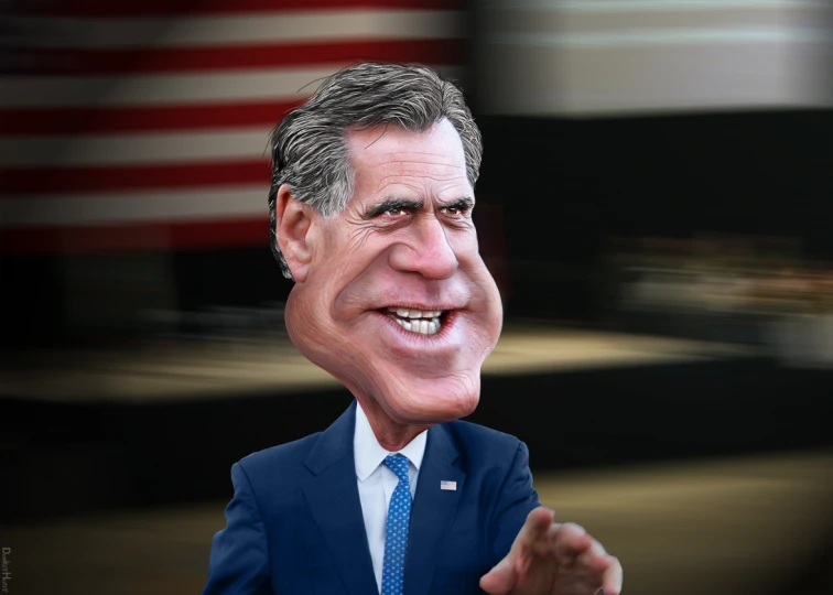 a presidential caricature that looks like john kerry
