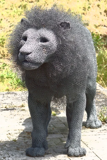 there is a black animal that looks like a bear