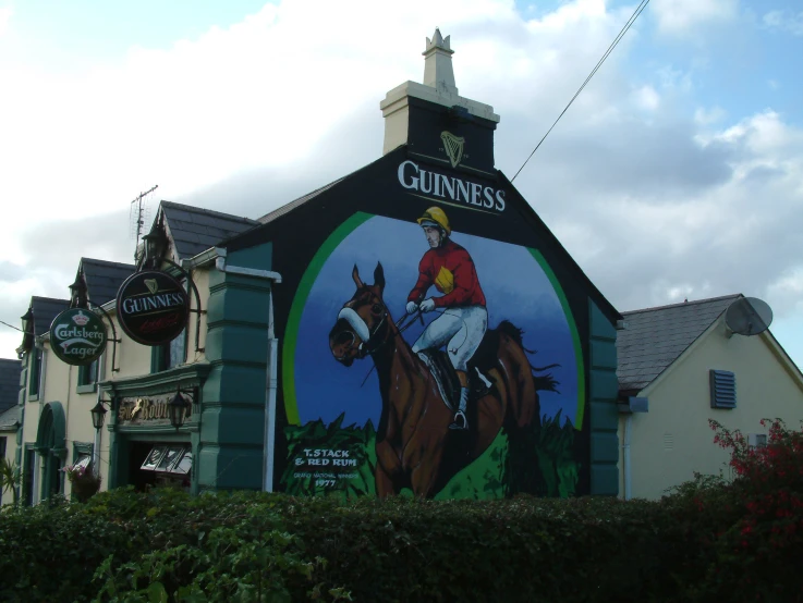 a sign for a horse and jockey establishment