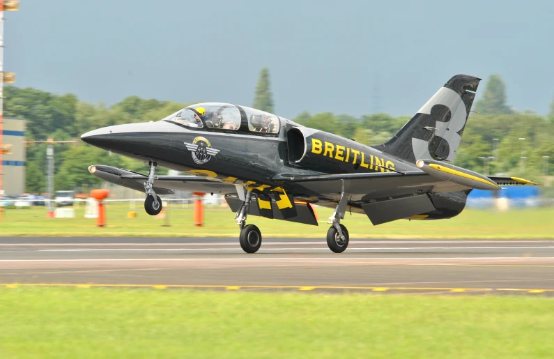 a fighter jet is preparing for takeoff at the airport