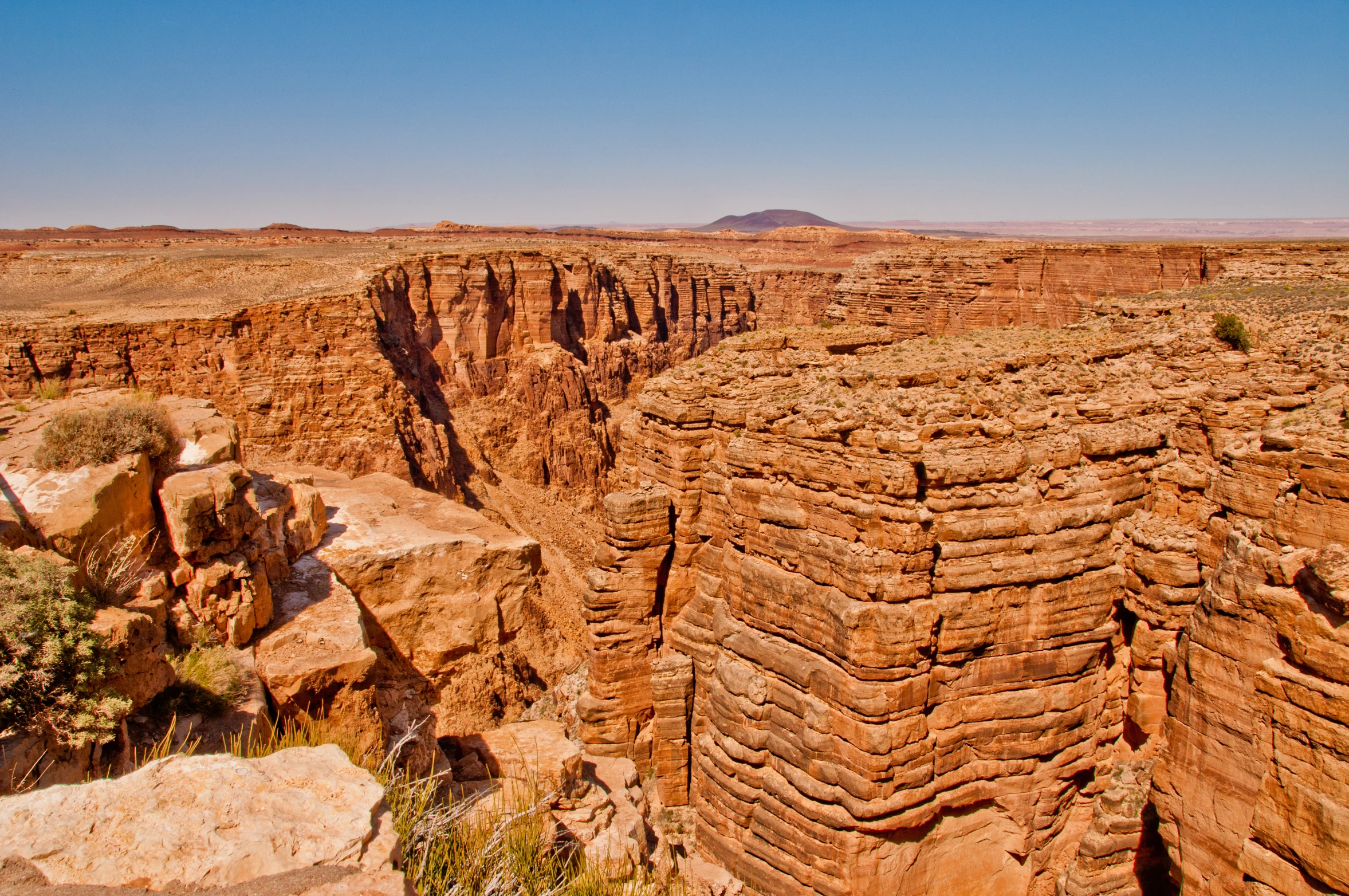 large rocks made to look like mountains in a canyon