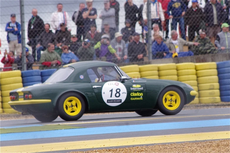 a car in motion on the race track