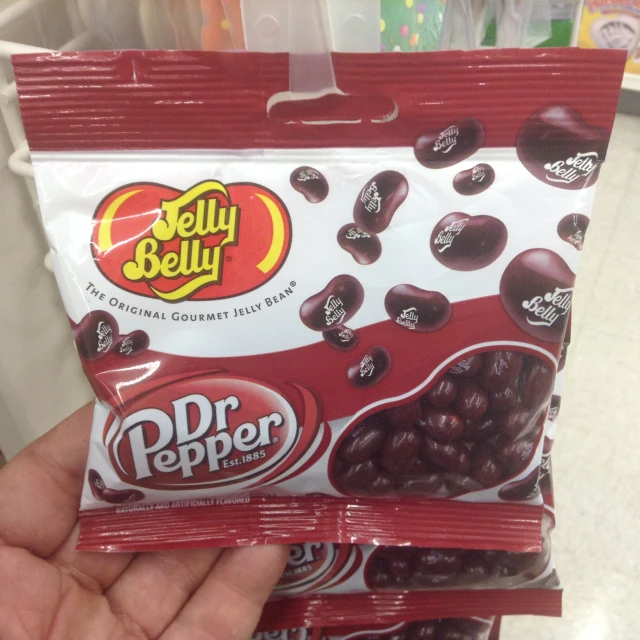 there is a bag of jelly belly snacks