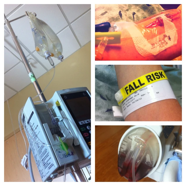 pictures of medical equipment in different positions including a lamp, monitors and an iv drip tube