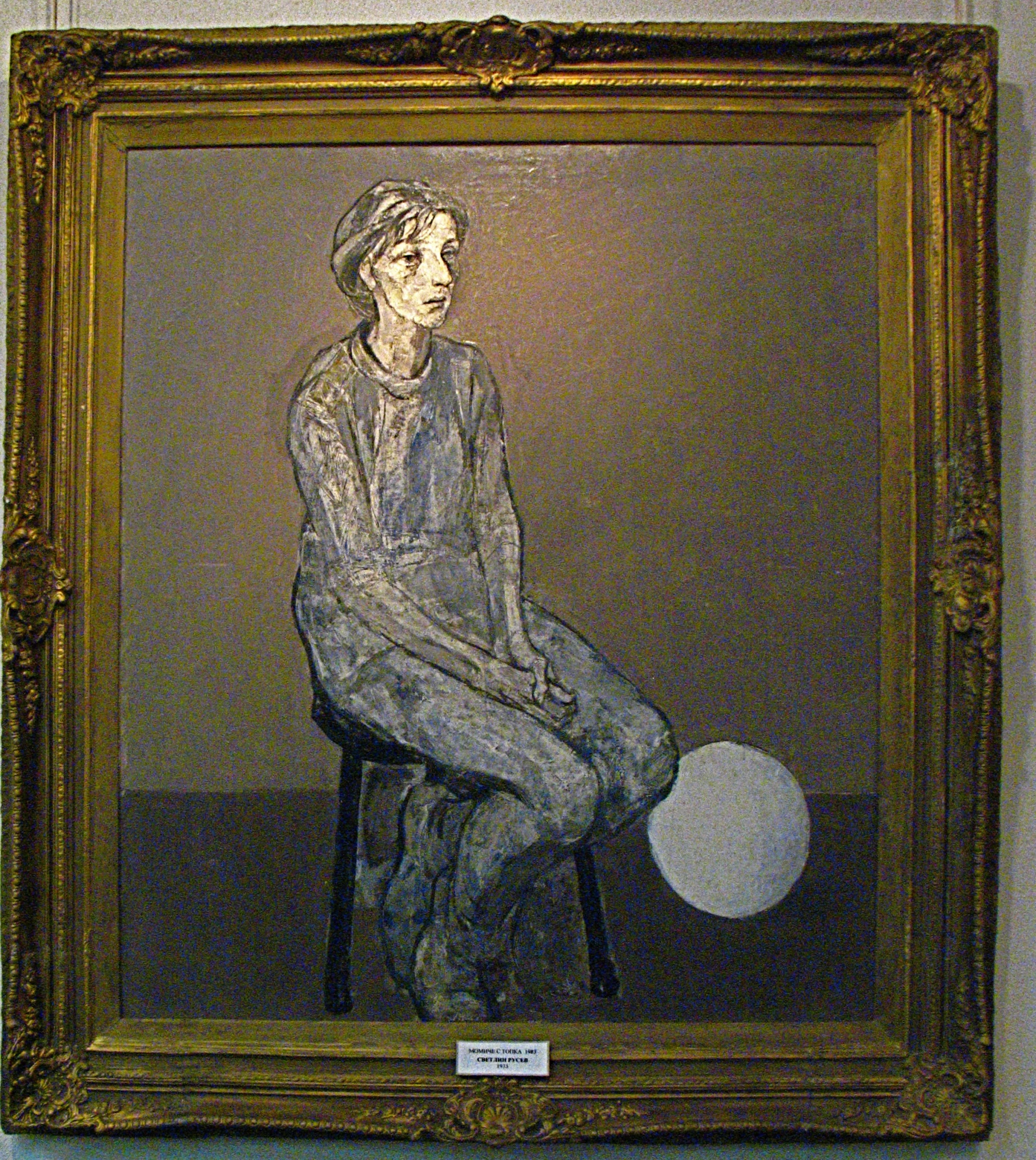 this is a portrait of a young woman sitting on a chair