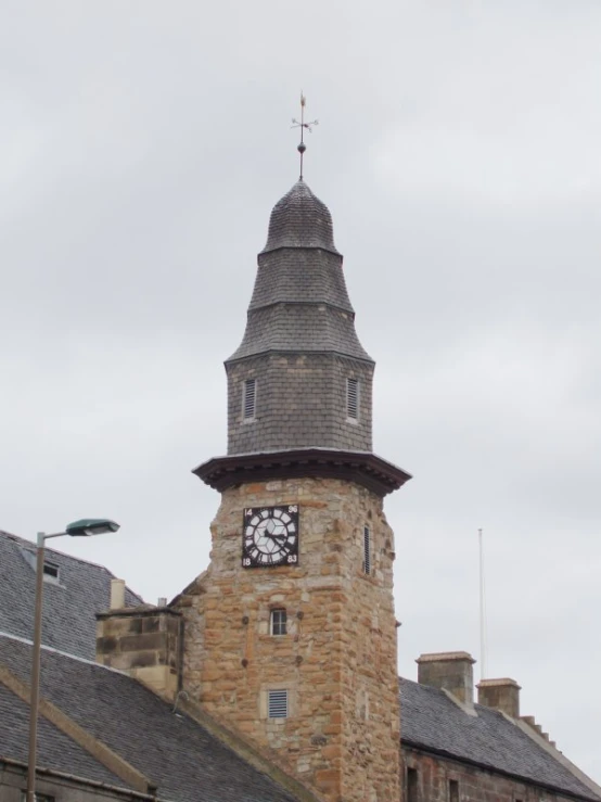 the top of the tower shows that a large clock can be seen