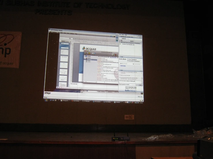 an image of a large screen showing whats in the desktop