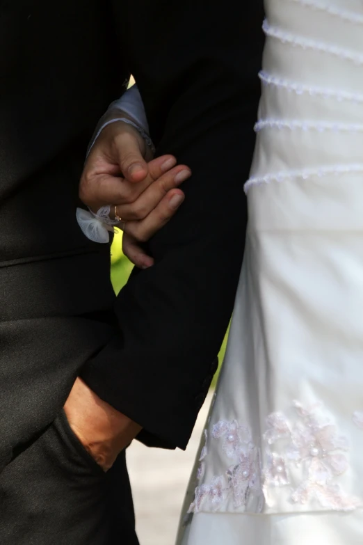 a close up of two people holding hands