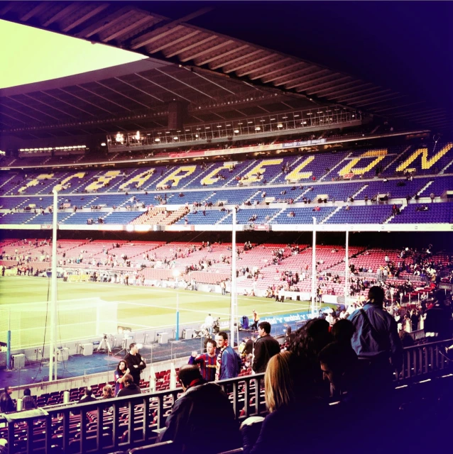 an inside view of the stadium with many spectators