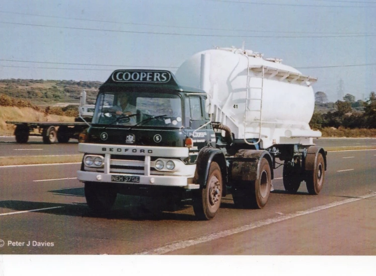 a large truck that is sitting on the road
