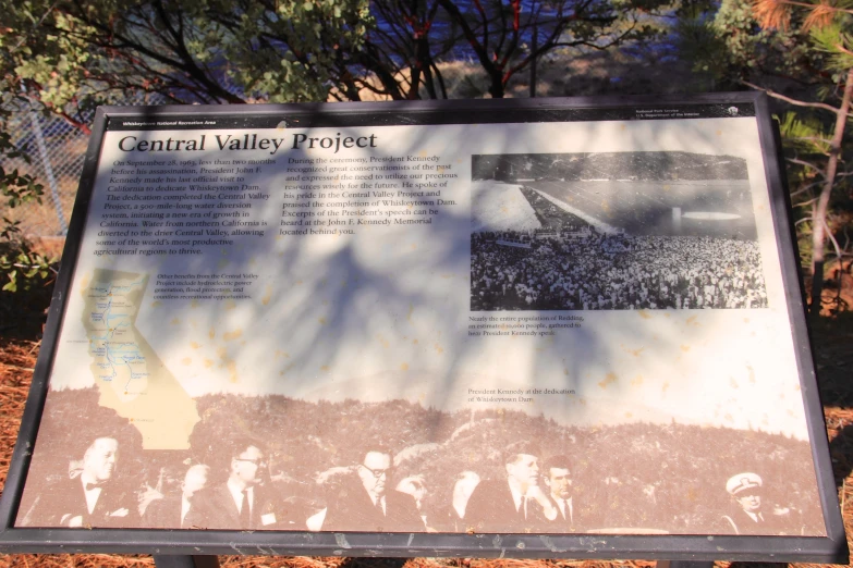 a sign that says central valley project on it