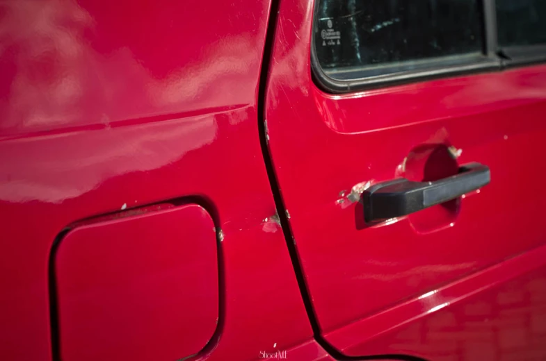 the door handles and side panels of an suv