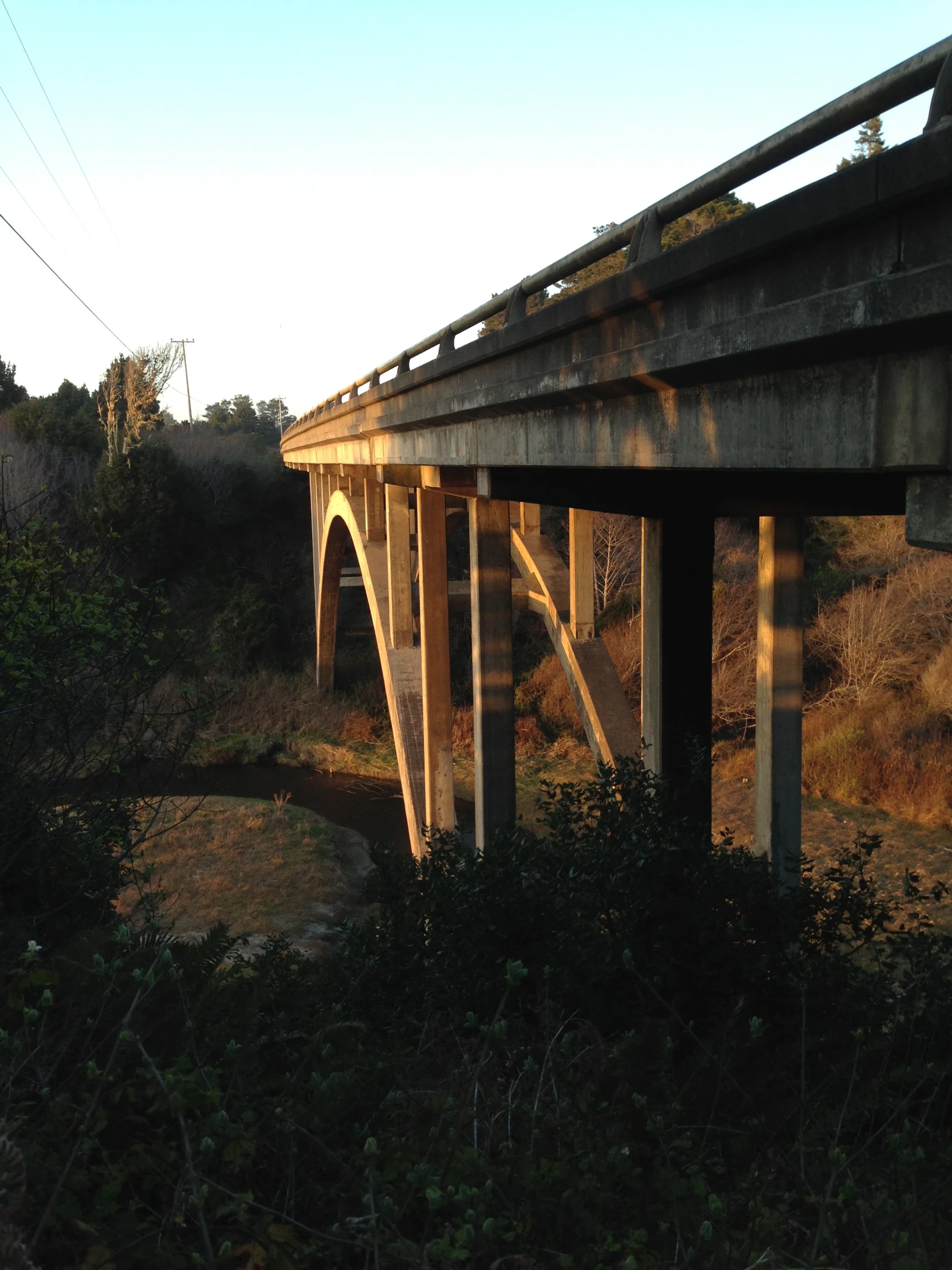 this is a view of a bridge from the other side