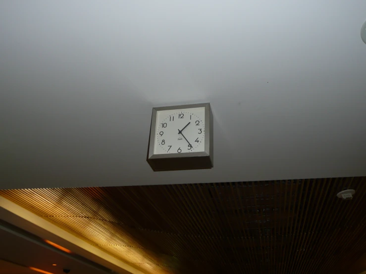 there is a clock on the wall above it