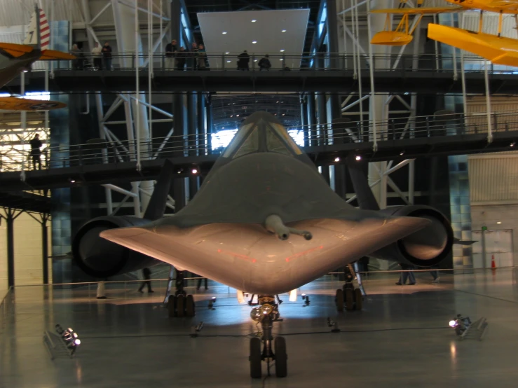 a airplane that is on display at the museum