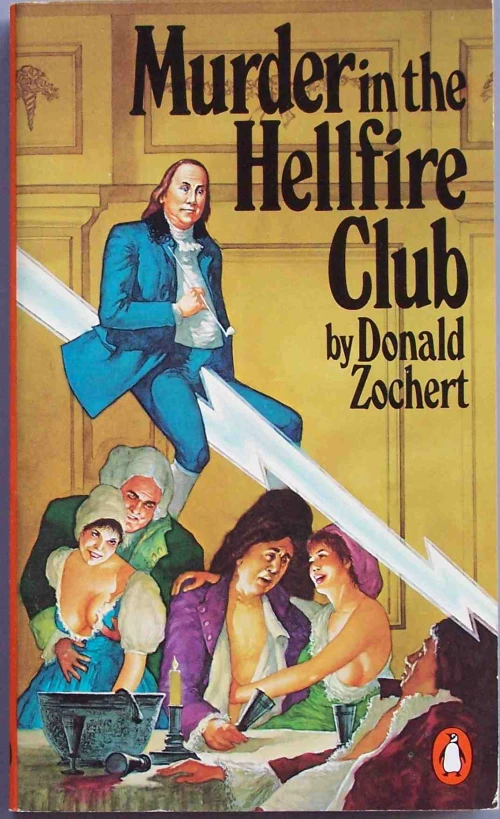 murder in the heffire club book cover with pictures of men with guns
