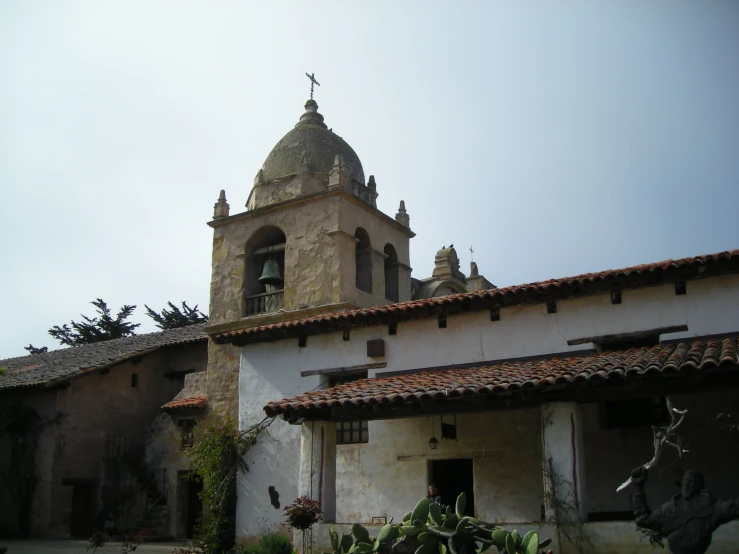 this church has many rooftops and many towers