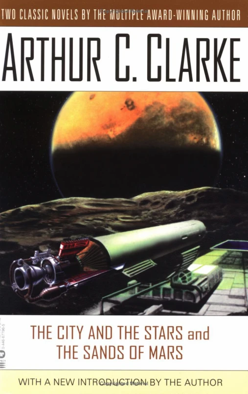 the cover to the novel, the city and the stars and the sands of mars