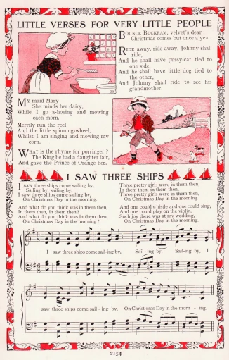a sheet with an image of children's song