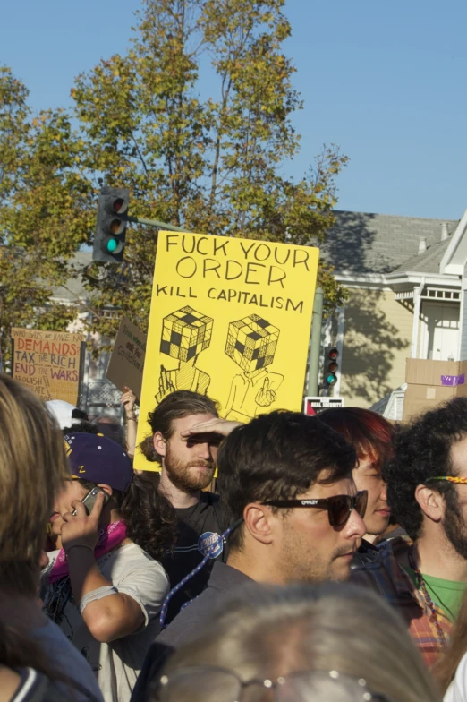 a large group of people in the street