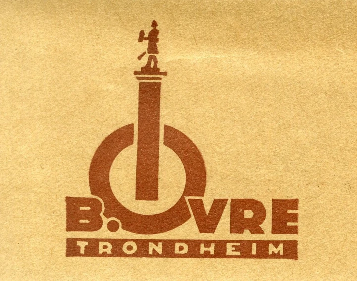 the logo is designed on an old paper bag