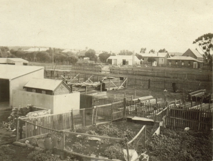 old po of garden on the roof of buildings