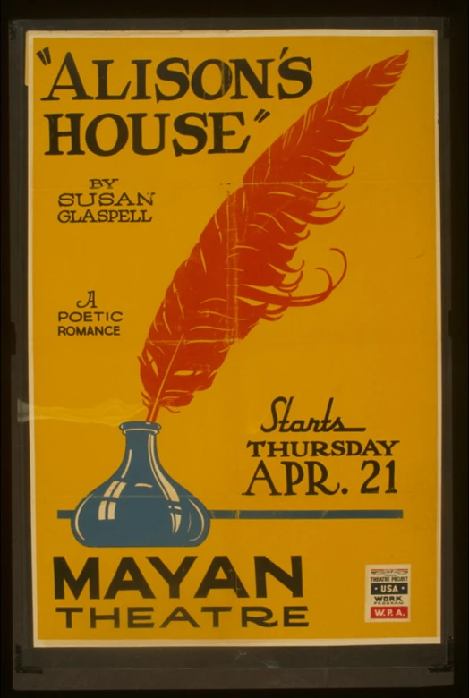 this is an original poster from a theatre called allen's house