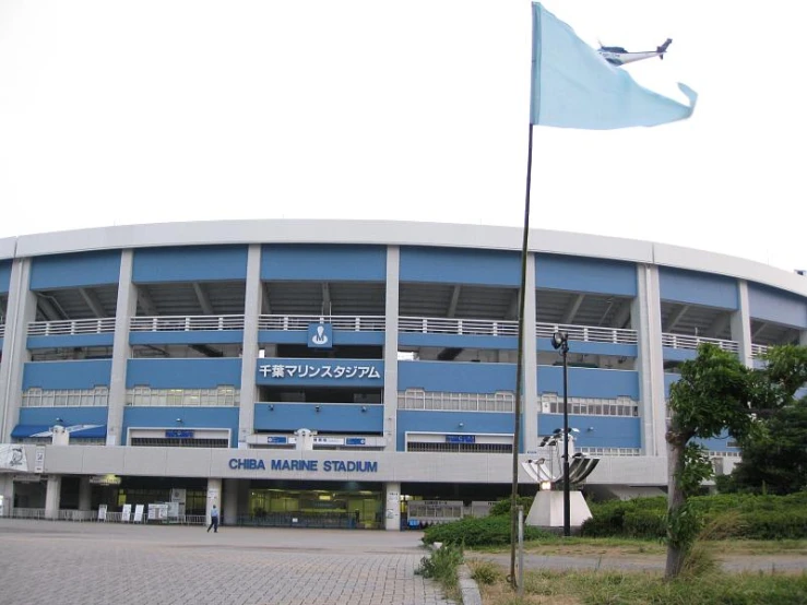 an empty football stadium sits empty during the day